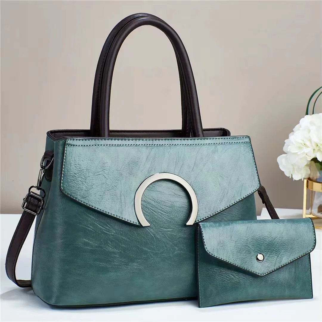 New High-capacity Classic European and American Style Single Shoulder Crossbody Leather Luxury Handbag Elegant Women's Bag