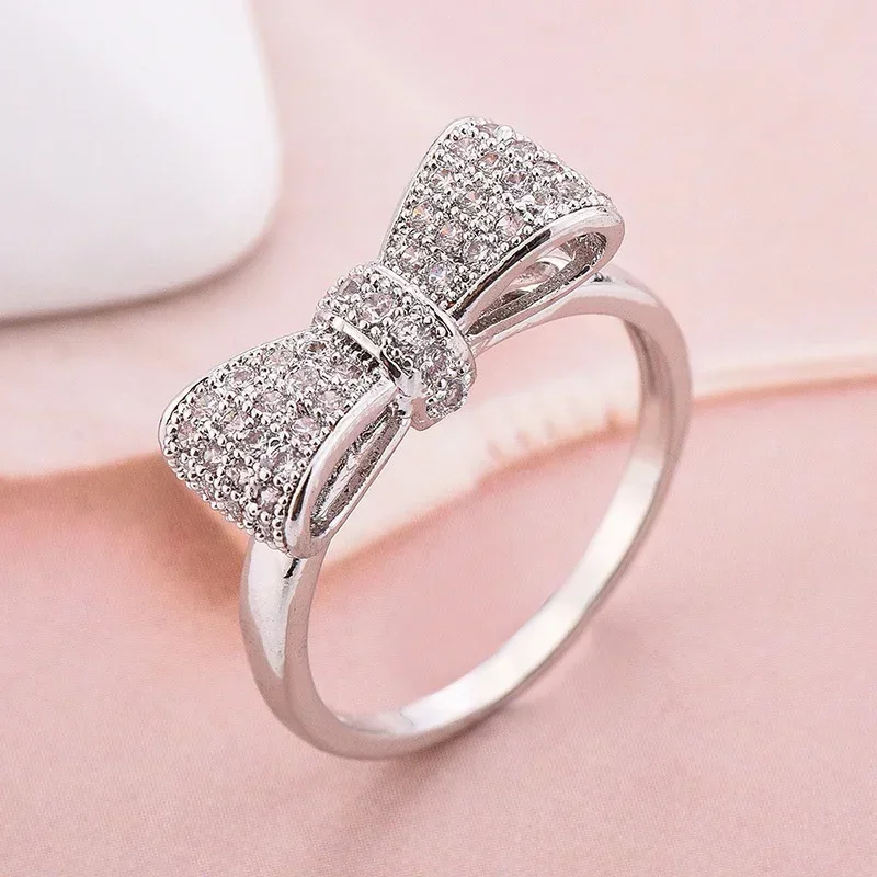 Delysia-Bague de Fiançailles avec Nministériels d Papillon pour Femme, Simplicité, Clip de Haute Qualité, Mariage, Mariée, Princesse, Taille 5, 6, 7, 8, 9, 10, 11