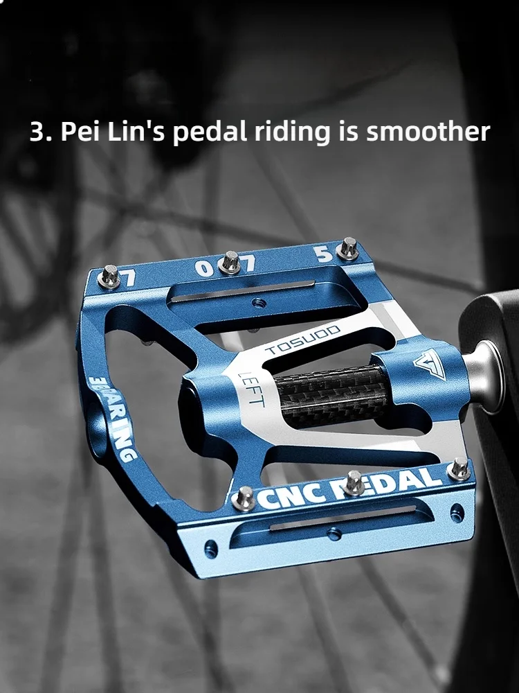 AliExpress TOSUOD Bearing Bicycle Pedal CNC Aluminum Alloy Anti Slip MTB Road Bike Pedal Widen Pedals Profession Bike Accessories