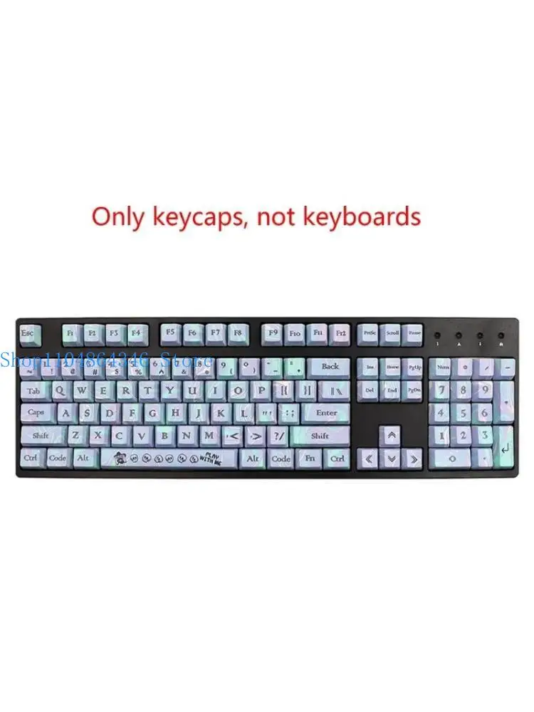 652F Upgraded PBT Keycaps Set 112 Keys Caps OEM Profile Keycaps Replacement