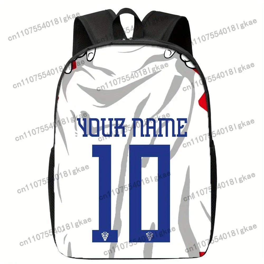Custom Name & Number Backpack Casual Large Capacity Simple Backpack, Fashionable and Adjustable