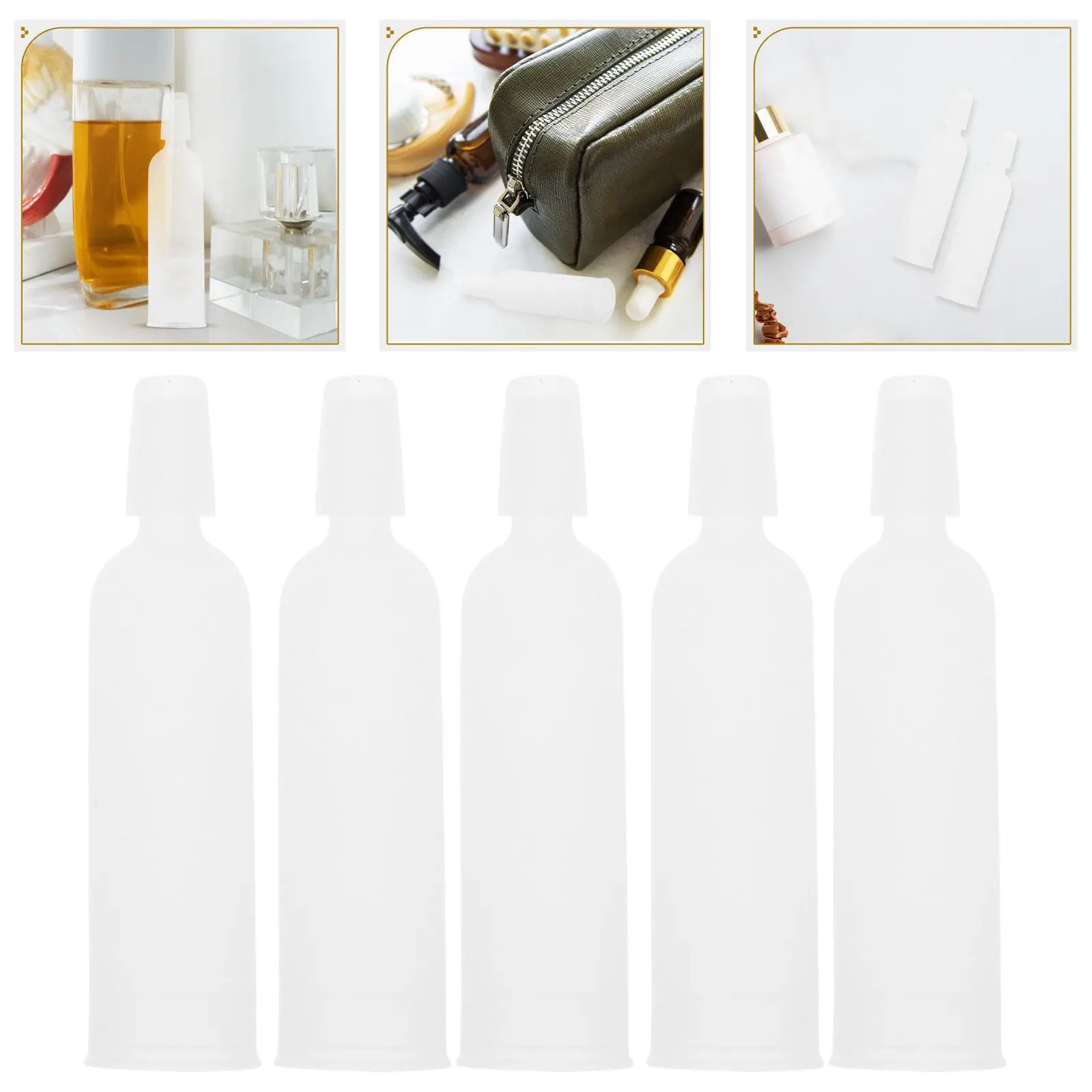 10Pack Dual Compartment Plastic Squeezable Dropper Bottle with Precision Silicone Pipette for Lotion Essential Oil Extract