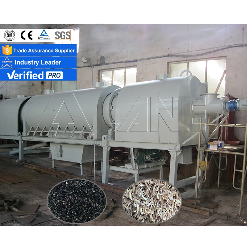 LANE Continuous Peanut Shell Rotary Carbonization Wood Carbonization Furnace Production Line