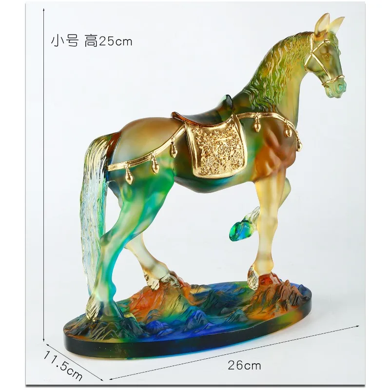 Ganlima living room study Chinese ornaments aim at Ganlima Year of the Horse life color drawing display handicrafts
