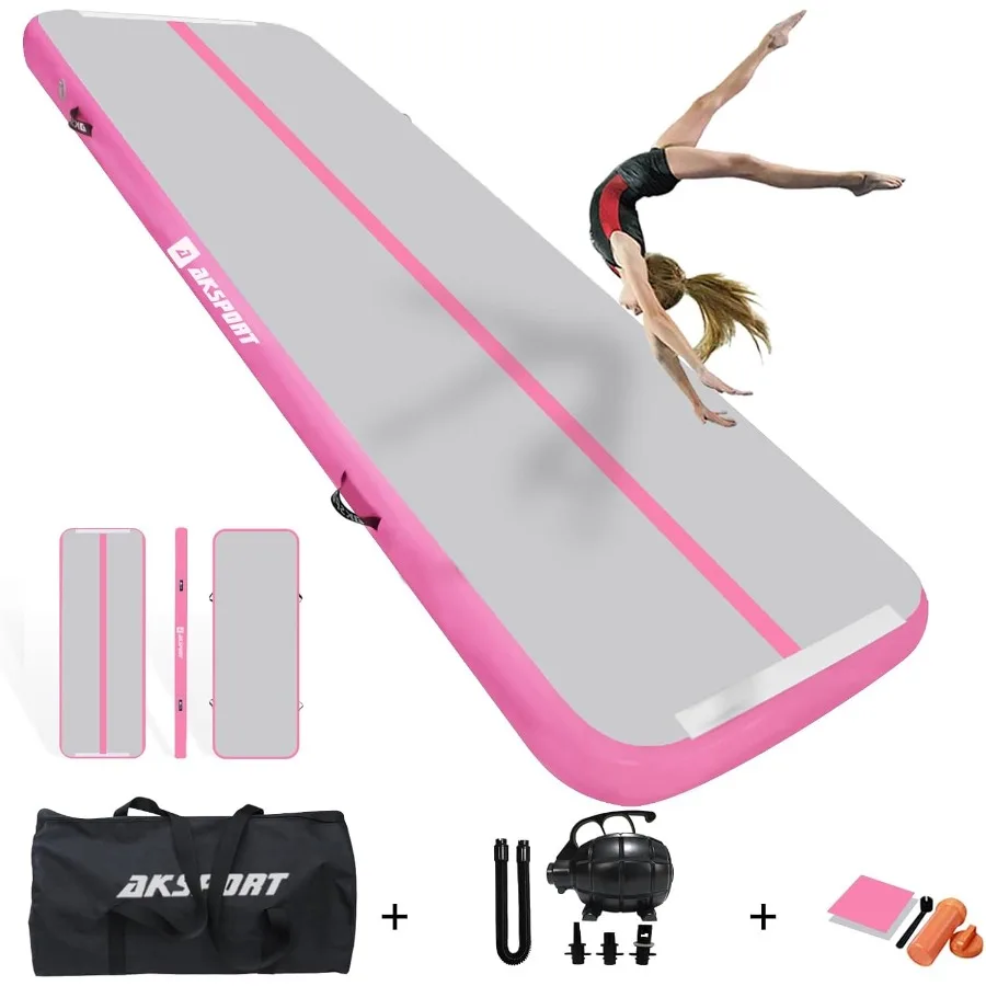 Aufblasbare Gymnastikmatte, Tumble Track in 10 Fuß, 13 Fuß, 16 Fuß, 20 Fuß, 23 Fuß Größen mit integrierter Luftpumpe für sicheres Training zu Hause