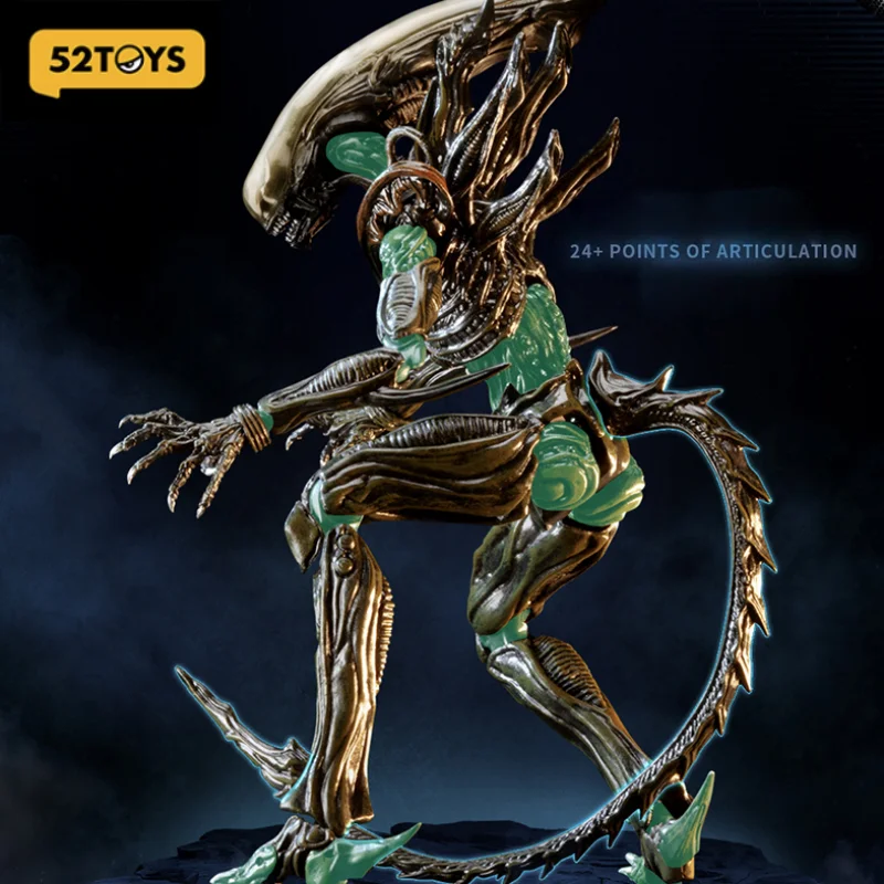 Nowa seria figurek 52TOYS Alien Lightning Dance Fig Lite Yoshi Xenomorph Filmowa Figurka Akcji Model Zabawka Prezent Urodzinowy dla Chłopca Prezent na Boże Narodzenie