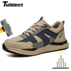 Sneakers da lavoro scarpe con punta in acciaio scarpe antinfortunistiche da uomo scarpe da lavoro antiforatura stivali calzature indistruttibili sicurezza leggera