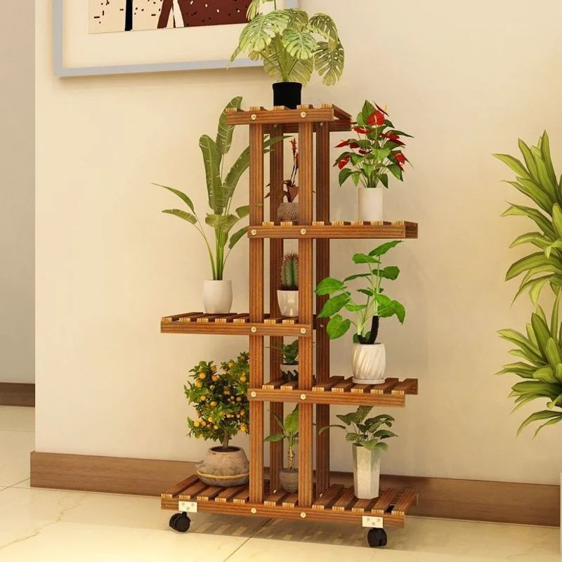7 Tier Bamboo Plant Stand for Indoor Outdoor, Corner Tall Plant Shelf for Multiple Plants, Flower Pot Holderpromote Sales