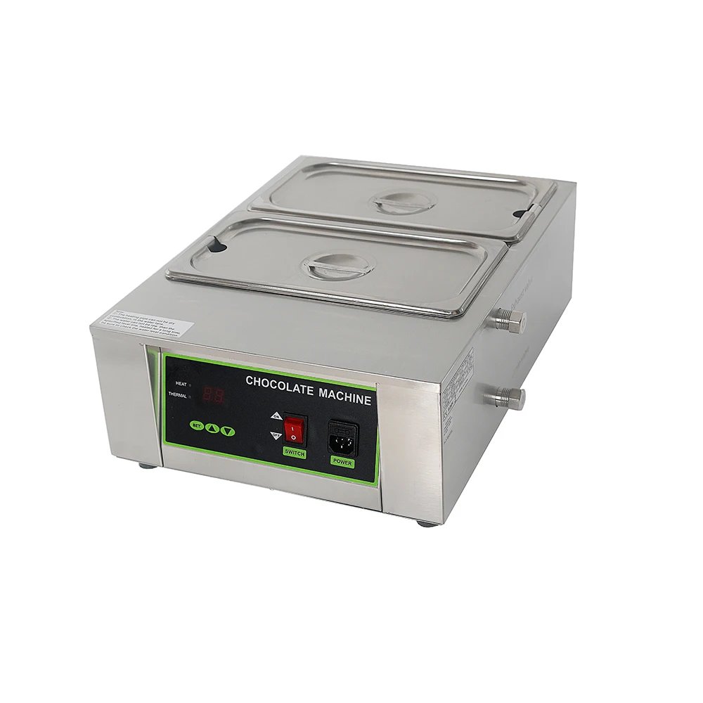 GZZT 1/2/4 Lattice Electric Chocolate Melting Machine Digital Display Chocolate Melting Furnace Tempering Machine Heating Stove