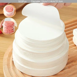 500Pcs/Set Hamburger Patty Paper - Wax Papers to Separate Frozen Pressed Patties for Burger Patty Paper