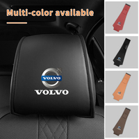Leather Car Seat Headrest Cover Anti-dirty Neck Pillow Protector For Volvo C70 S60 S80 S90 V40 V50 V60 V90 XC40 XC60 XC70 XC90