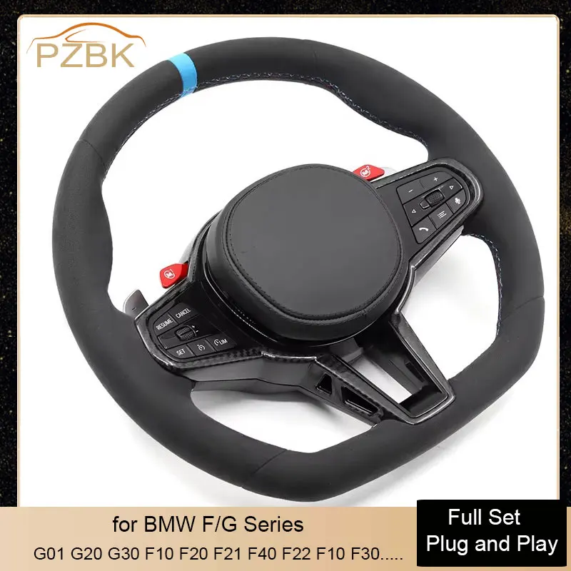

Upgrade Car Steering Wheel All Alcantara M1 M2 for BMW G20 G30 G22 G23 G26 G29 G80 G82 G87 M3 F80 X5 F95 X6 F96 F97 M8 F92 M340i