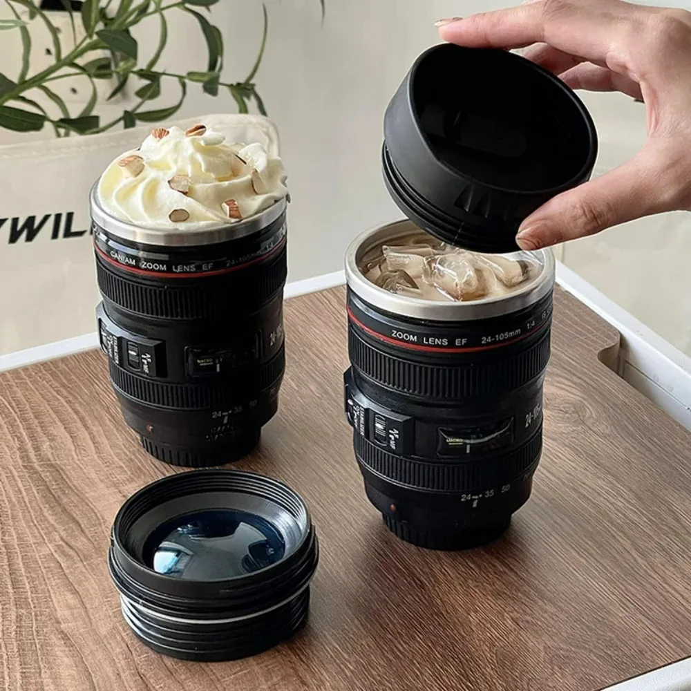 1pc Camera Lens Coffee Mug, Travel Coffee Photographers Mugs Home Supplies Coffee Set Simulation Lens Cup New Strange Water Cup