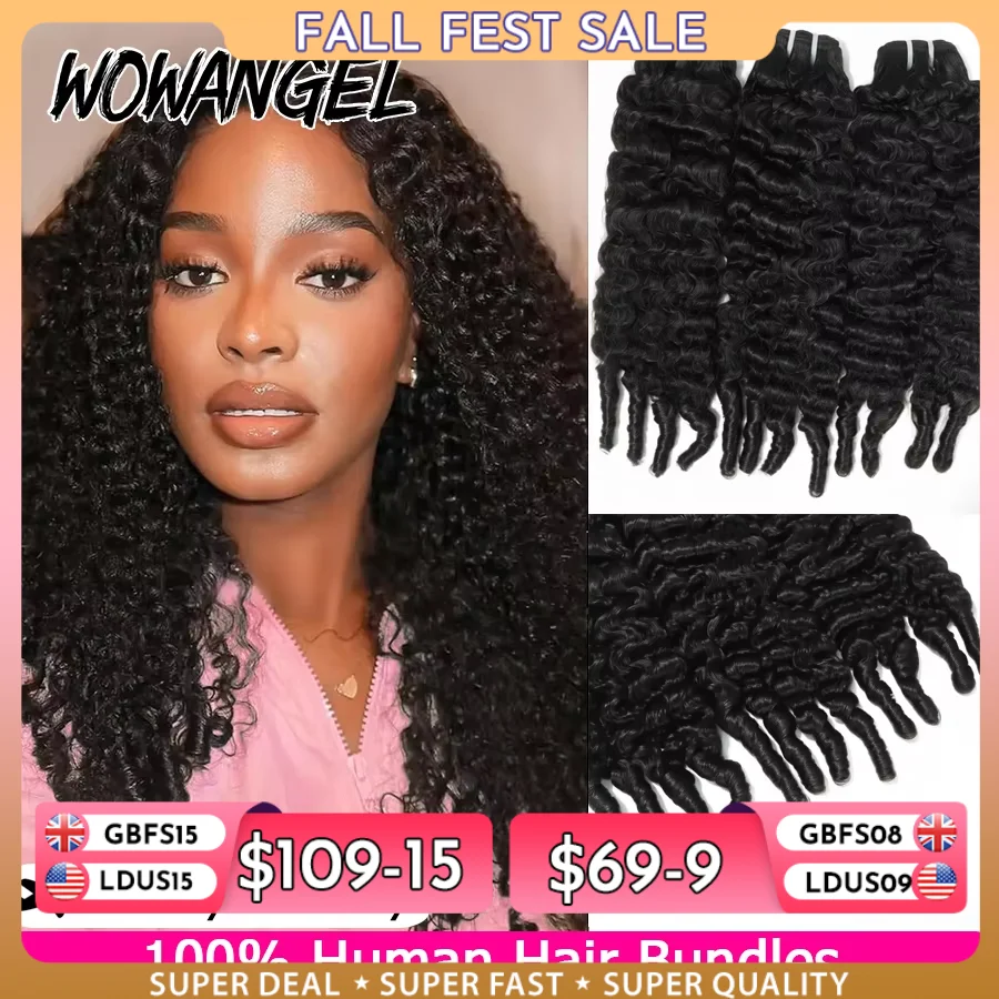 Sewing Technology - WOWANGEL 버마산 곱슬머리 100% 인모 번들,