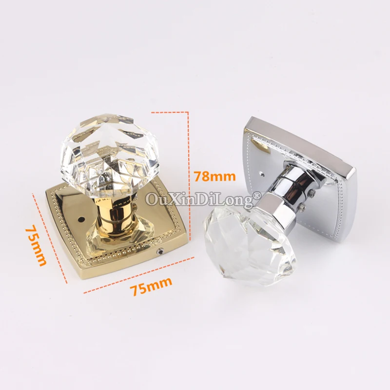 

Top Luxury European Crystal Door Knobs Single-side Door Lock Entry Background Wall Invisible Hidden Door Locks Keyless