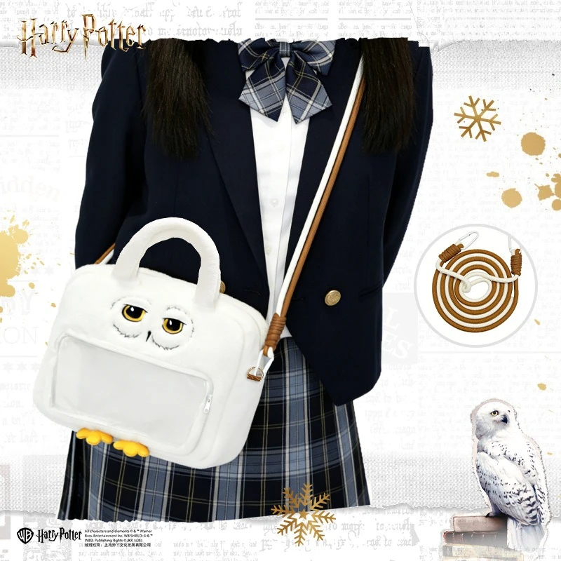 Bolso de Mano de Peluche de Hedwig de Harry Potter, Bonito y Suave, Bolso Bandolera, para Guardar Cosas, para Viajar, Regalo de Cumpleaños para Niñas