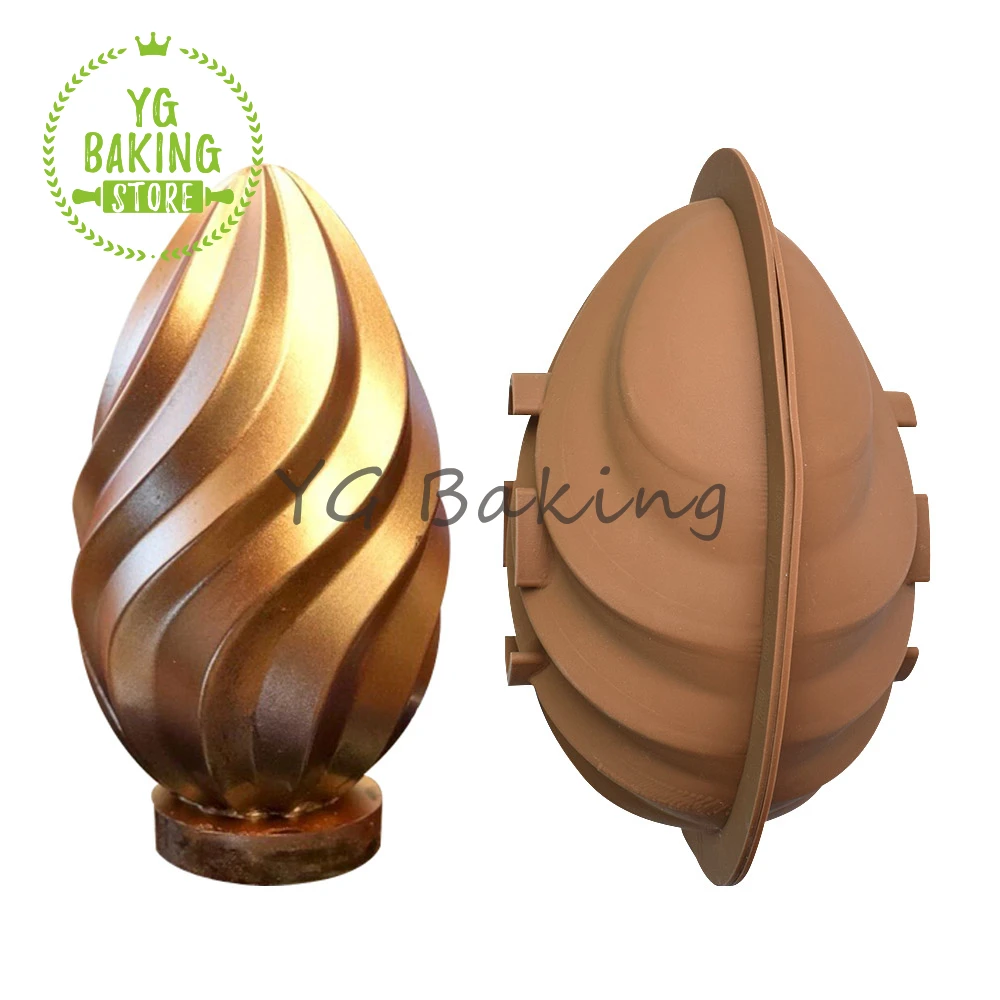 Dorica 1/8 Holes Thread Easter Eggs Silicone Mousse Mold DIY Smash Chocolate Mold Cake Decorating Tools Kitchen Cake Bakeware