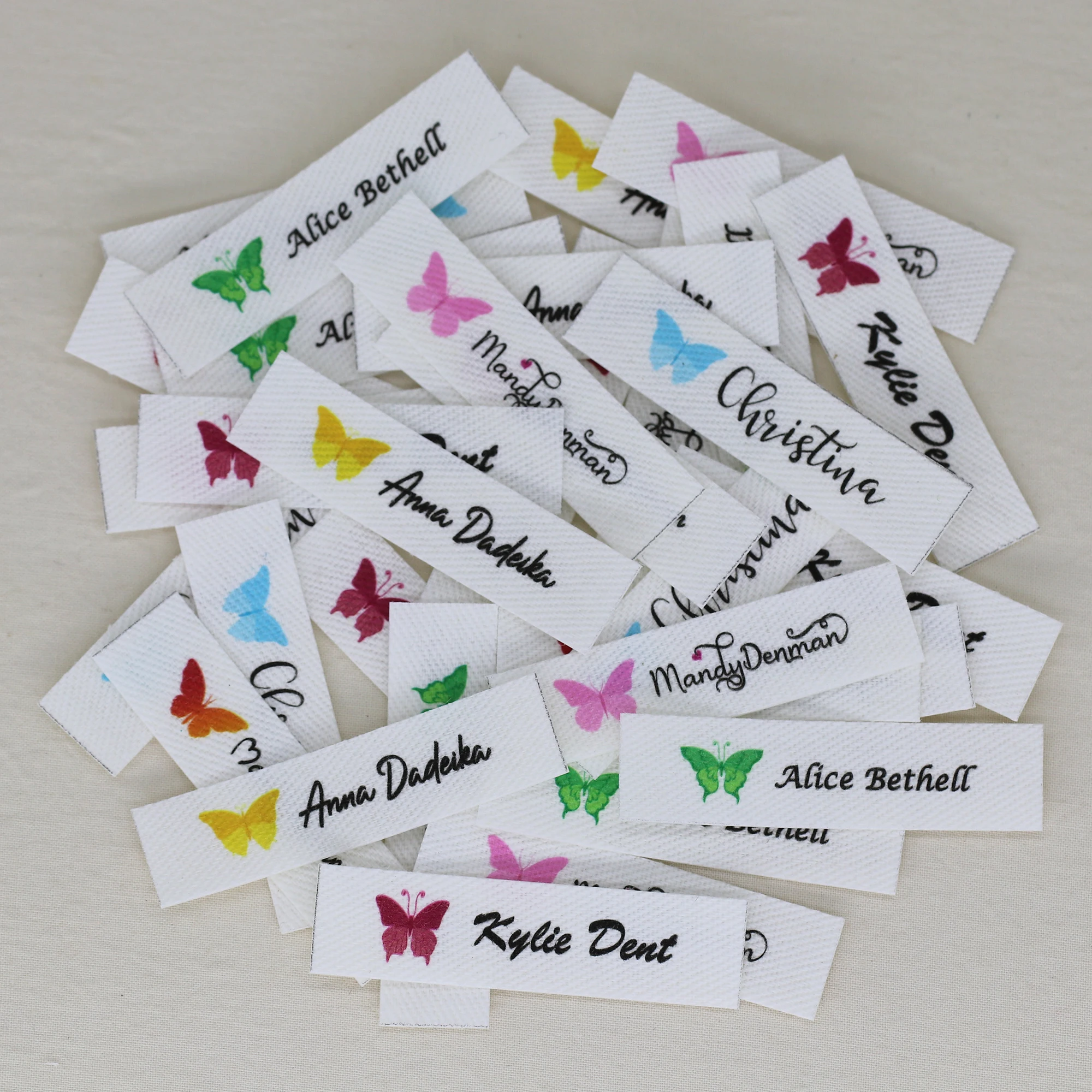 160 قطعة من ملصقات الكي المخصصة، الاسم الشخصي، ملصقات الملابس، علامات القماش، ملصقات العلامات التجارية، العلامات المصنوعة يدويًا (YT503)