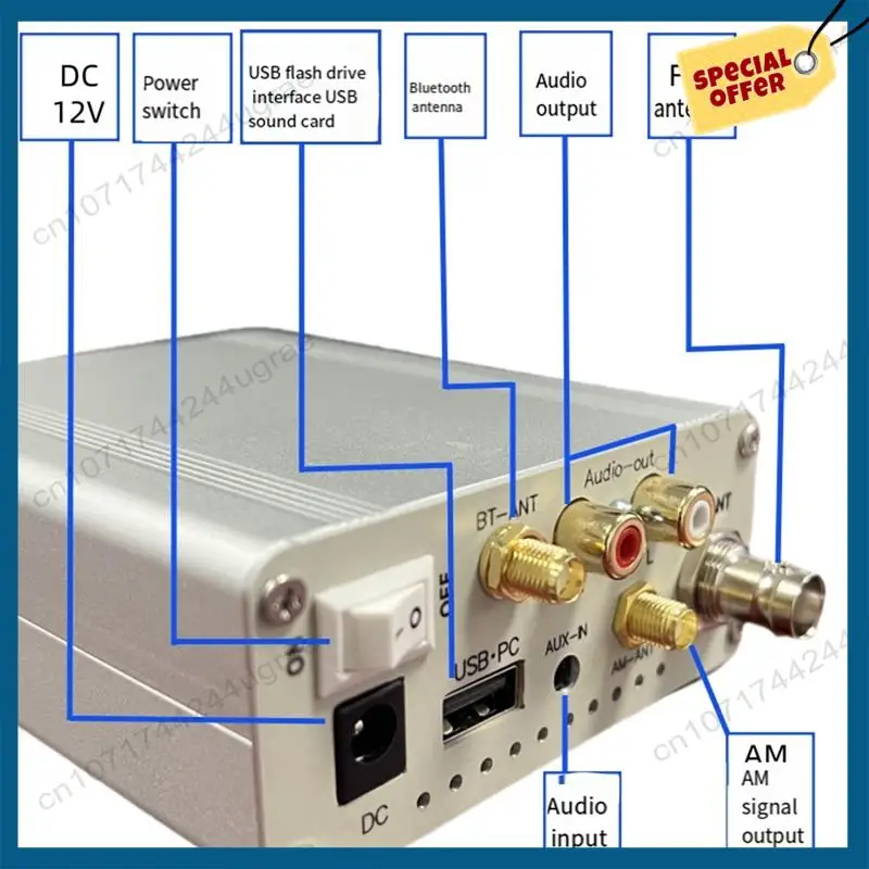 -A15I AM Transmitter Multifunctional Support AM FM Bluetooth Wireless Transmitter Audio Accessories US Plug