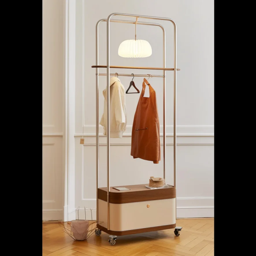 

Bedroom floor hanger bedside clothes artifact home small coat rack online celebrity open wardrobe.