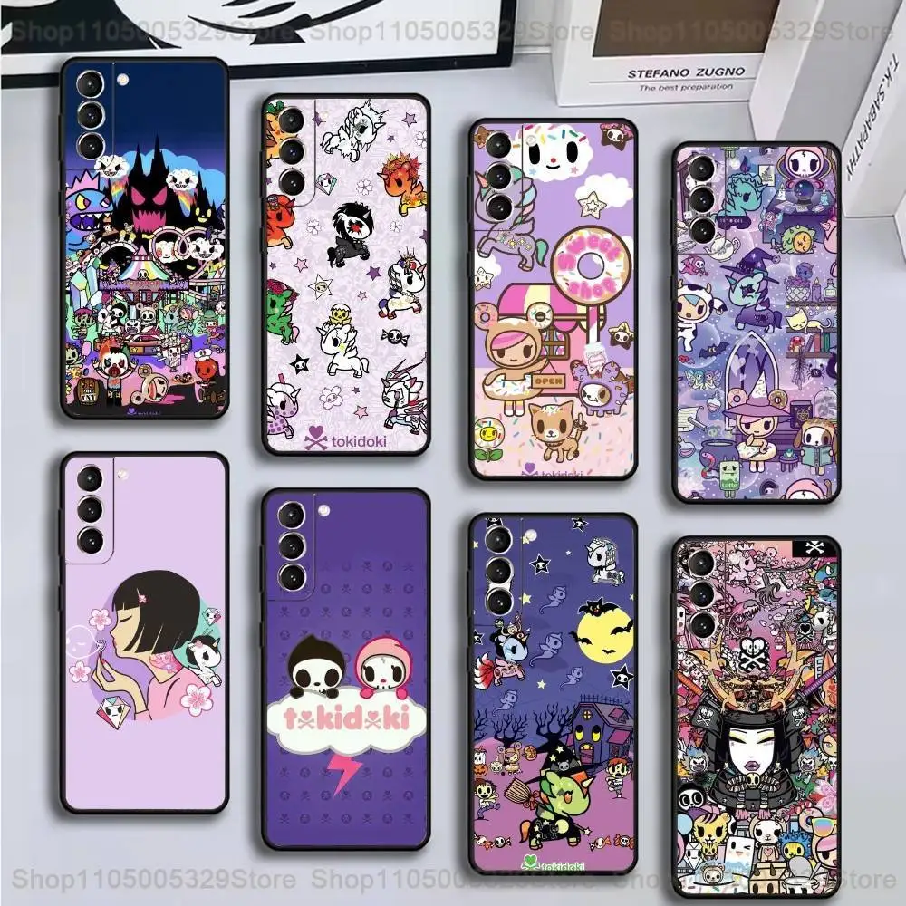

Japan Cartoon T-Tokidokis Phone Case For Samsung GalaxyA13,21s,22,31,32,52,53,71,72,73,Soft Black Cover