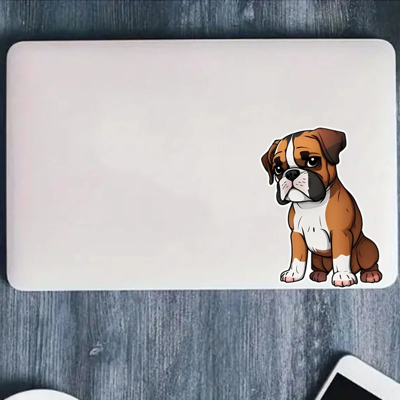 CUTE BOXER DOG Vinyl Car Sticker Waterproof Decal Cheap Laptop Animal Pet Puppy Wildlife Decoration