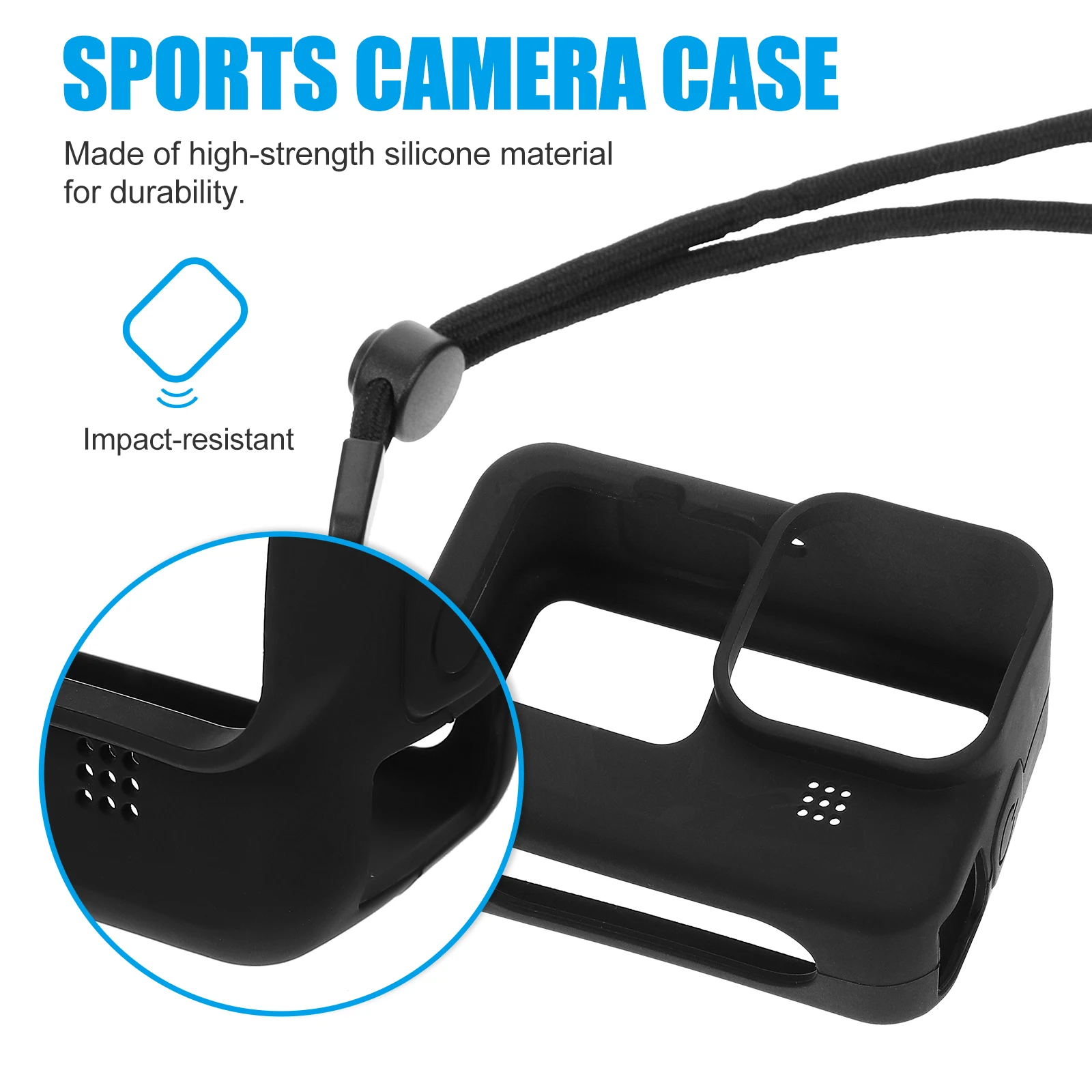 ชุดป้องกันกีฬากรณีซิลิโคนฝาครอบกล้องเชือกเส้นเล็กกันฝุ่นป้องกันรอยขีดข่วนการถ่ายภาพกลางแจ้ง