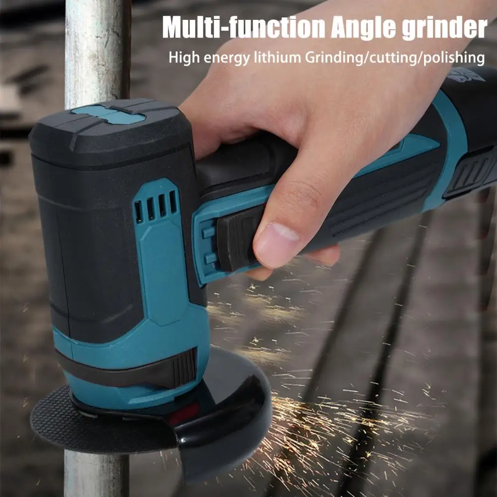 

Cordless Angle Grinder Set 19500Rpm High Speed Rechargeable Metal Cutting Tool Non-Slip Design Electric Grinding Tool
