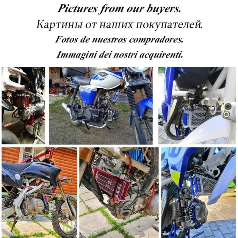 

G7NA Motocross Accessories Oil Cooling Radiator System Universal Oil Cooler Motorcycle Oil Radiator for 50-140cc Dirt Bike