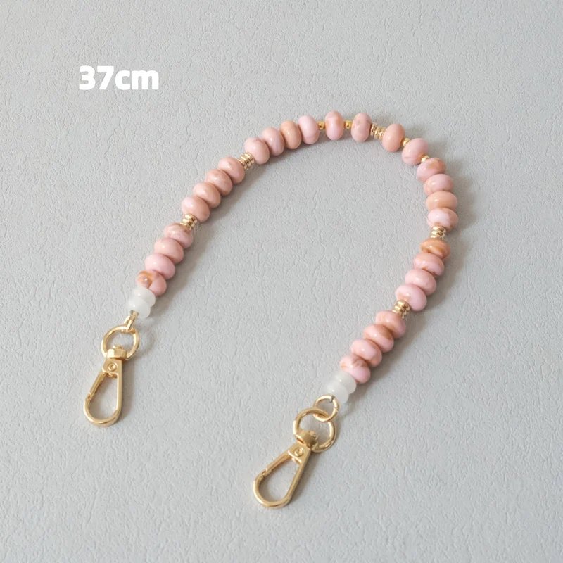 Neues Mode-Accessoire für Damenhandtaschen: Abnehmbare, solide Perlenketten, niedlicher Acryl-Luxusriemen, eleganter Taschengriff mit Perlenkette für Damen. – Detail 16
