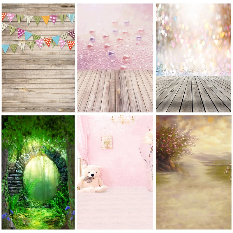 

SHUOZHIKE Art Fabric Photography Backdrops Props Flower Board Landscape Children's Birthday Photo Studio Background ZHDT-14