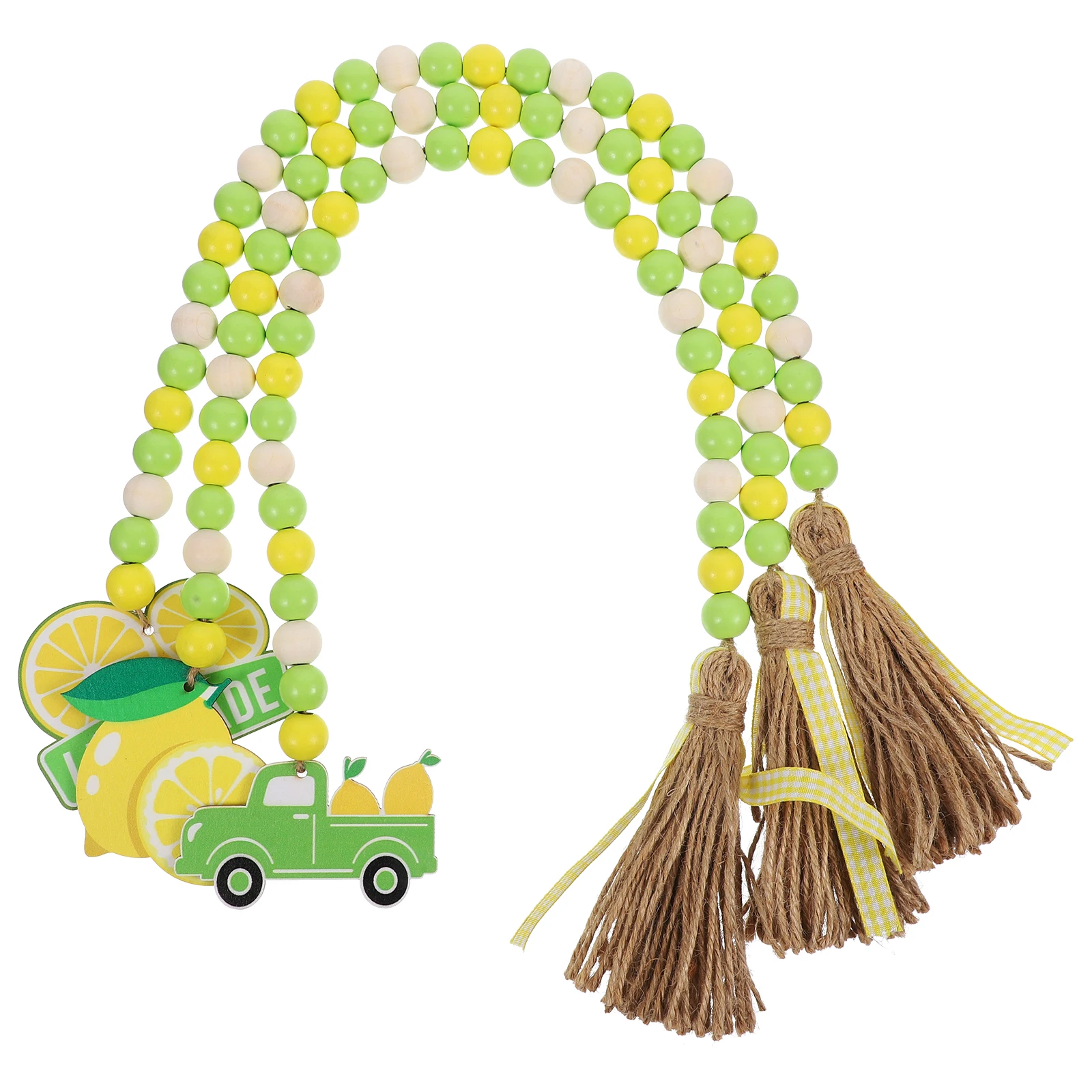 

3 Pcs Lemon Wood Beads Rustic Garland Tassel Simple Garlands Decor Kitchen