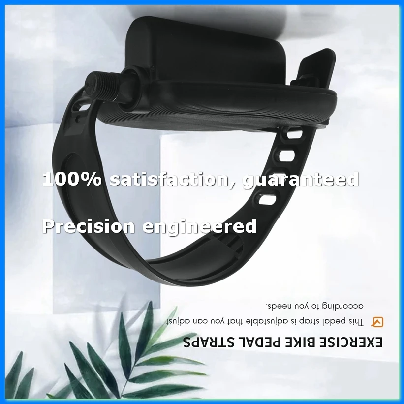 1Pair Exercise Bike Pedal Widened Bicycle Pedal With Pedal Straps For Exercise Bike Stationary Cycle Home-A07G