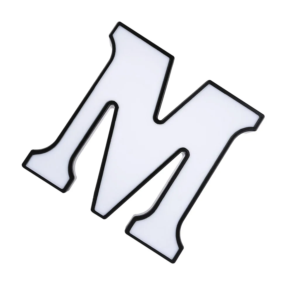 الإبداعية الأبجدية LED رسالة تسجيل م الأبيض النيون مصباح رومانسية الزفاف حفلة عيد ميلاد غرفة نوم ليلة ضوء الأبجدية مصباح #4