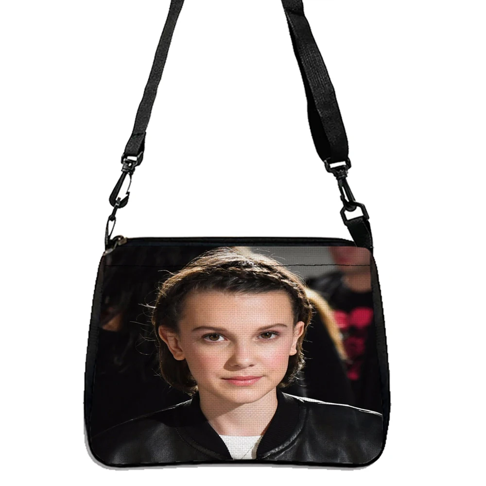 Millie Bobby Brown Pattern Shoulder Bag, All Match Multifunctional Handbag For Everyday Use 5.23