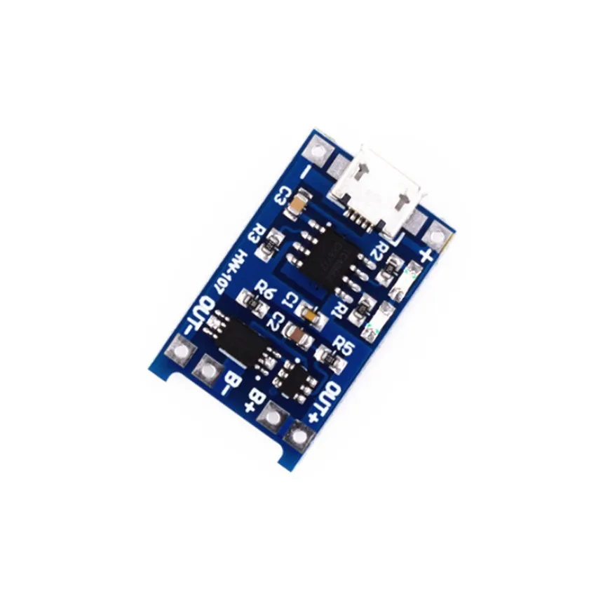 TP4056 5V1A Micro USB 18650 Lithium Battery Charger Power Module Charging Board with Protection Integrated Dual Functions Li-ion