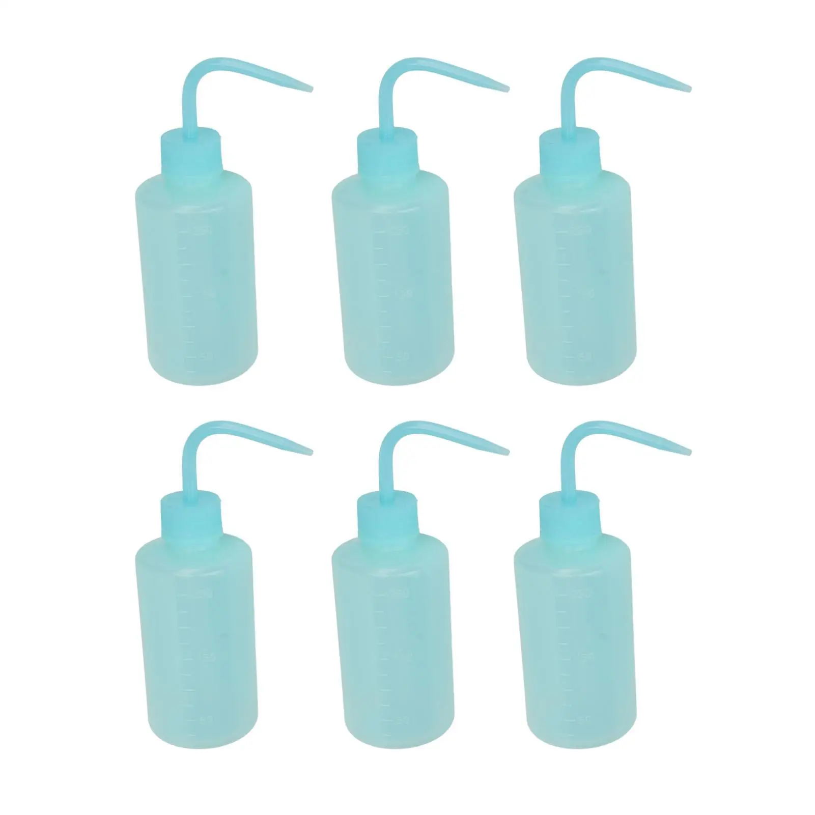 

250ml Squeeze Bottle 6pcs Safety Wash Bottle for Tattoo Cleaning Narrow Mouth for tattooist Essential Makeup Supplies