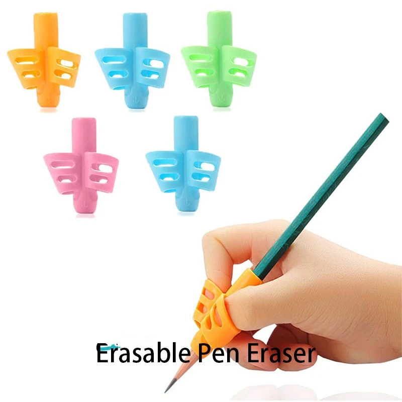 50 Pcs Pencil Handle Rod Holder Pen Holder for Kids Cute Hand Writing Aid Trainer Posture Correction Pen Finger Holder