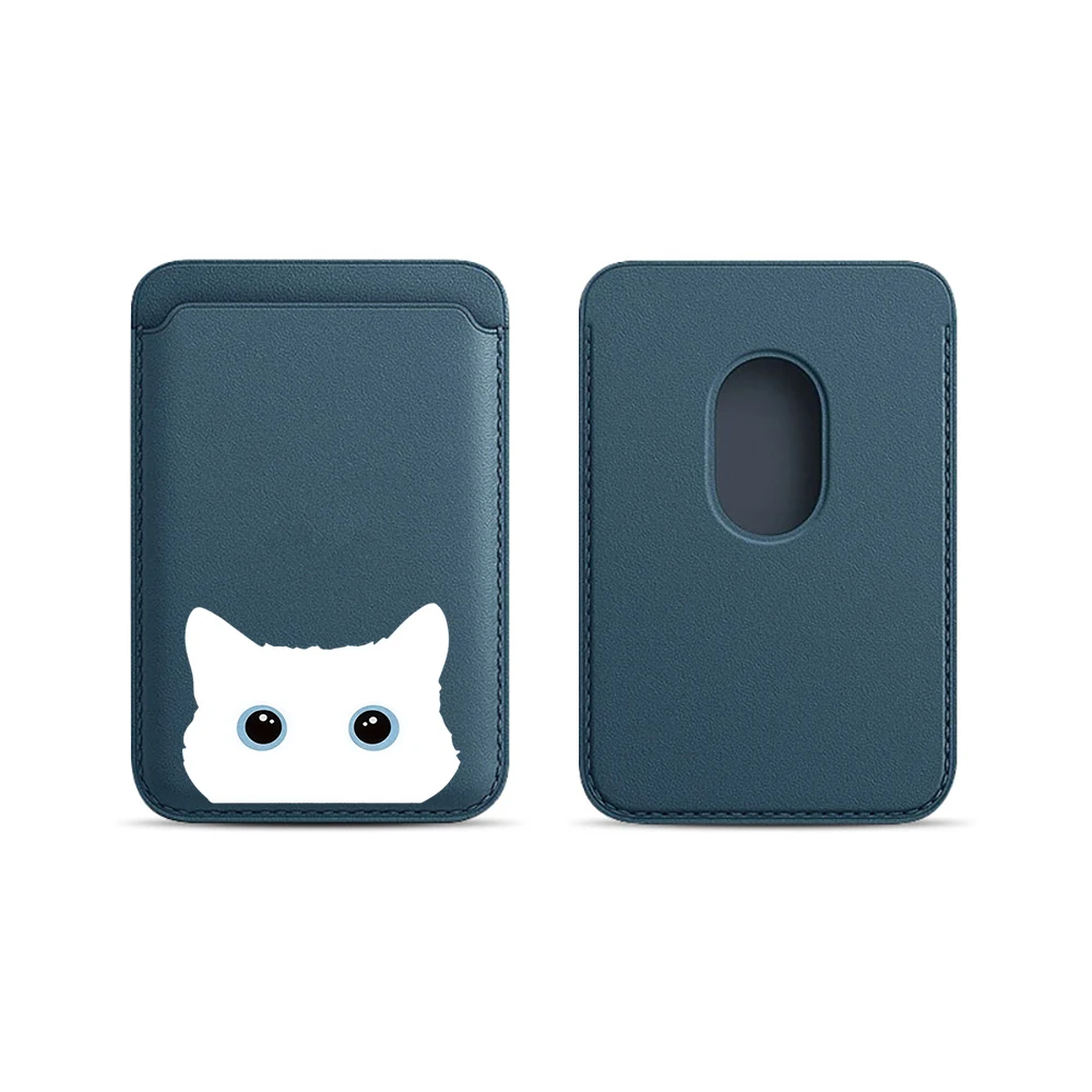 Niedliche Katzen-Lederkartenhalterung, Süße Kitty-Geldbörse, Telefonkartenhalter für Magnetische Hüllen, Geeignet für alle iPhone Magsafe-Karten-Handytaschen – Detail 7
