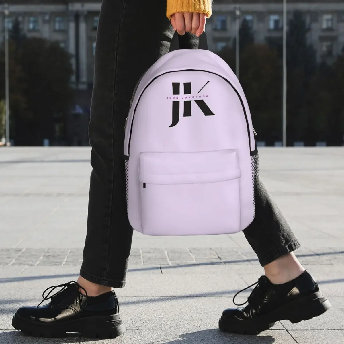 Jeon Jungkook Logo Backpacks Boys Girls Bookbag Cartoon Children School Bags Laptop Rucksack Shoulder Bag Large Capacity