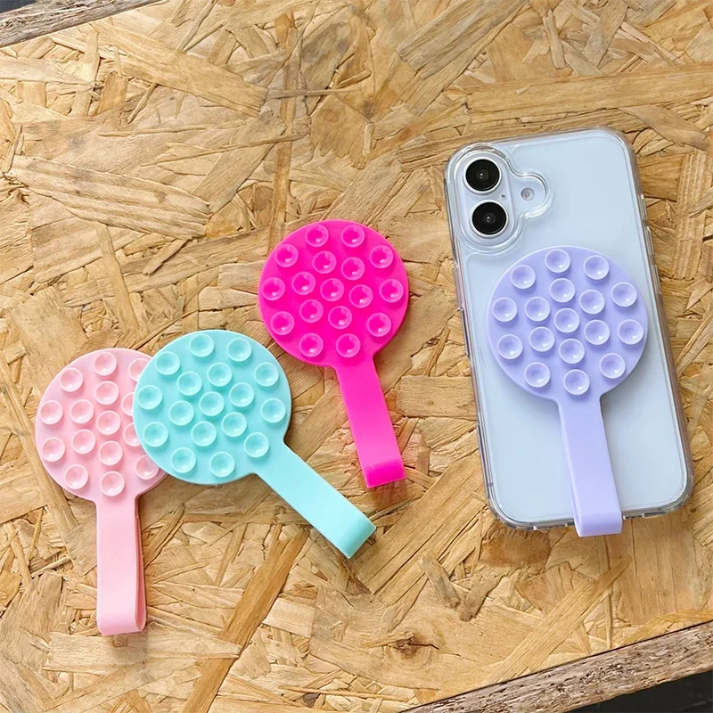 Candy Colored Multifunctional Magnetic Universal Holder Suitable For Magsafe iPhone With Silicone Suction Holder Mount Mirror