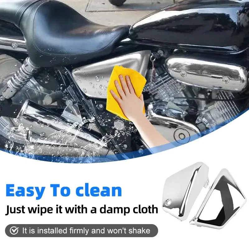 ABS Motorcycle Side Battery Fairing Cover Left Right Guard Chrome Accessories For Honda Magna VF 250 1995-2006