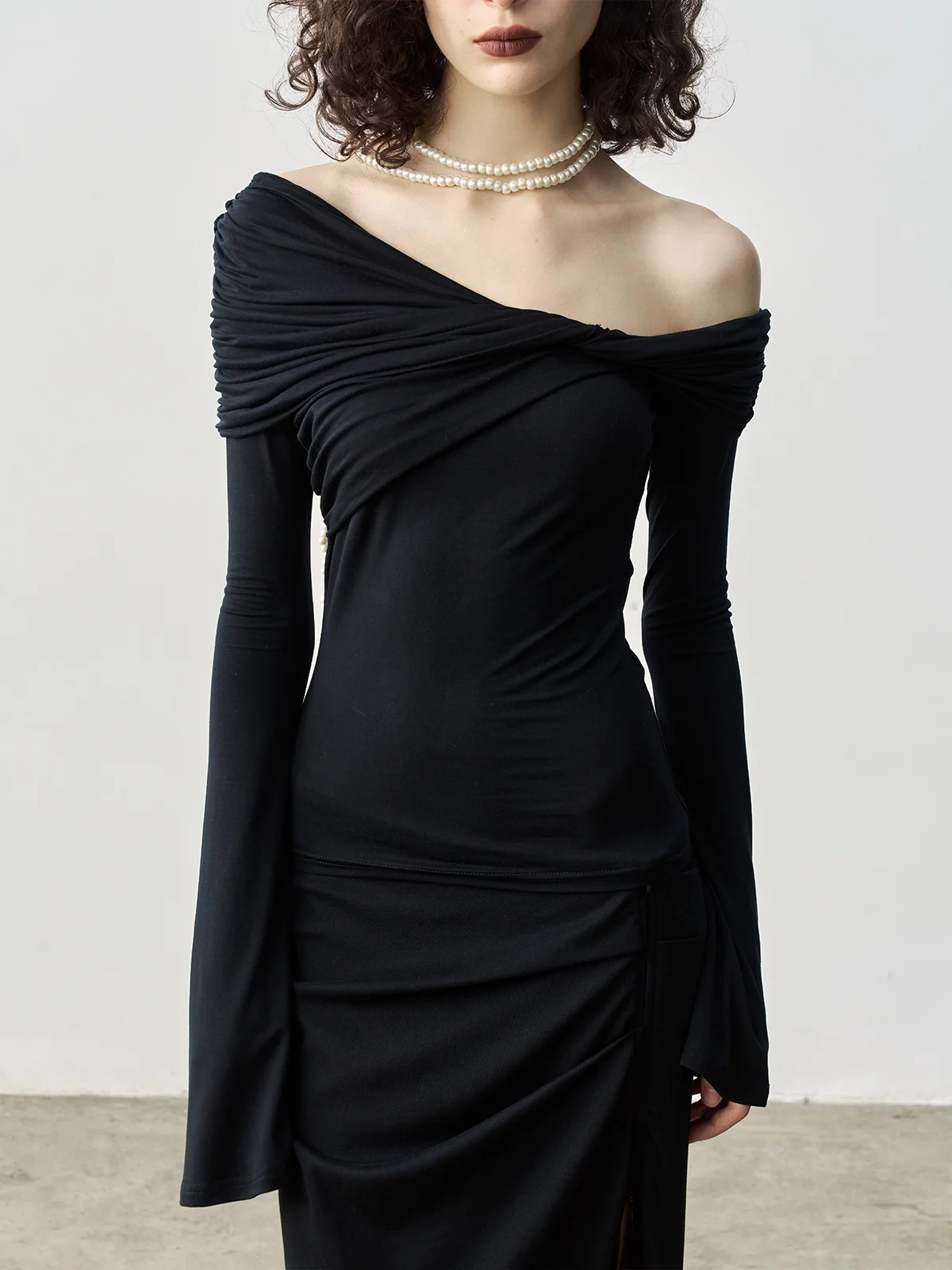 

A Kind Ego Bla асимметричный топ с узлом све, женский топ Faion Sensation Long Sve, повседневный топ, осеннее новое поступление