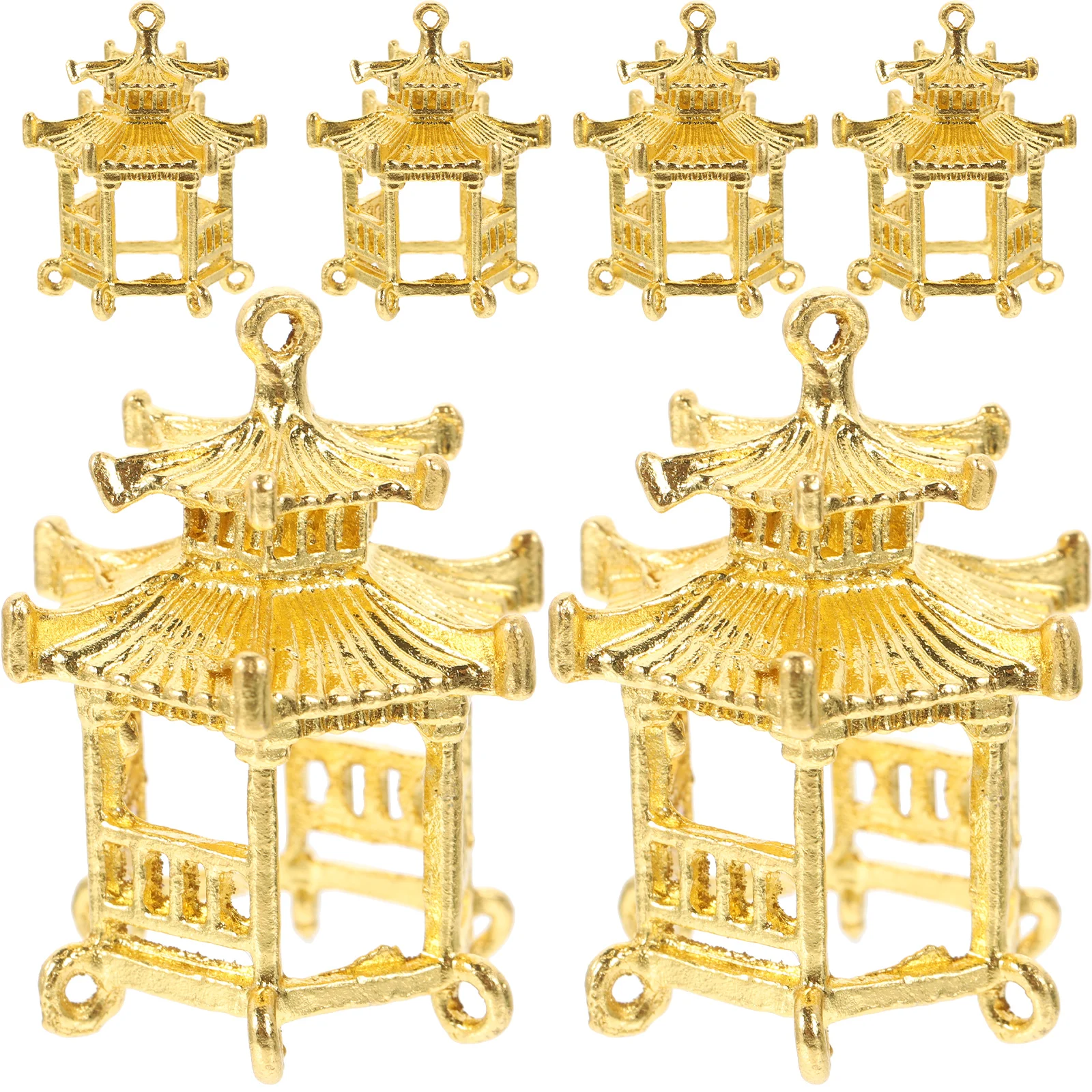 

Alloy Pavilion Shape Pendant Charms Lightweight DIY Jewelry Making Necklace Earrings Bracelet Accessories Vintage Style Sweater