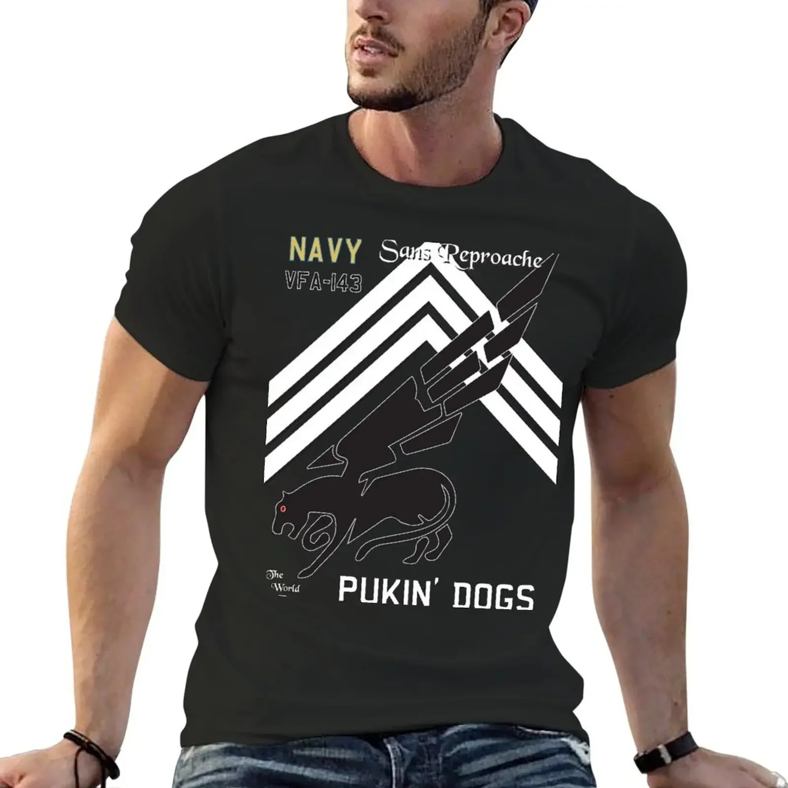 

VFA-143 The World Famous 'Pukin' Dogs' T-Shirt aesthetic clothes rapper graphic tees cute clothes mens plain t shirts