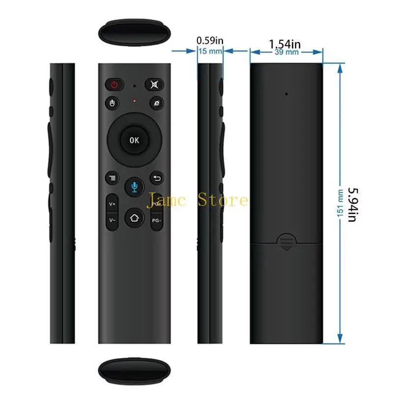 LX0B para Android Box 2.4G, Wireless IPTV Voice Remote Control Air Mouse