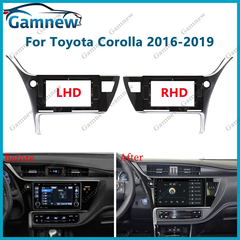 

10 Inch Car Frame Fascia Canbus Adapter Android Radio Audio Dash Fitting Panel Kit For Toyota Corolla 2016-2019