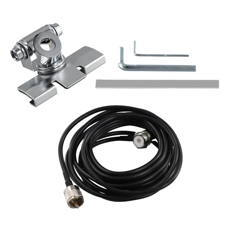 RB-400 Car Antenna Mount Bracket With 5M Extension Coaxial Feeder Cable Adjustable For QTY TYT Mobile Car Radio Antenna