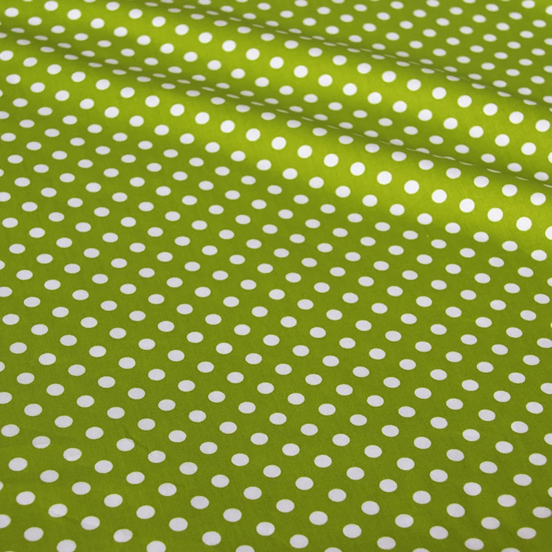 Cotton Twill Fabric 0.6cm Polka Dot for DIY Handmade Needlework Quilting Cloth Per Half Meter