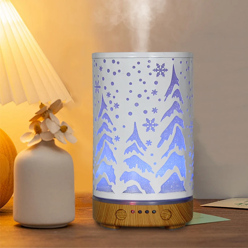 

100 мл диффузор эфирного масла ультразвуковой увлажнитель воздуха полая рождественская елка 1/2 функция синхронизации ароматический диффузор со светодиодной подсветкой